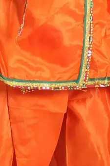 orange Little Kanhaiya Suit Dress Set