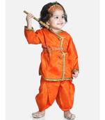 orange Little Kanhaiya Suit Dress Set