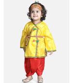 red Little Kanhaiya Suit Dress Set