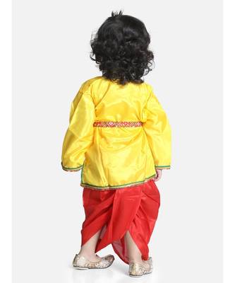 red Little Kanhaiya Suit Dress Set 2
