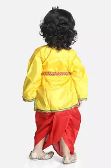 red Little Kanhaiya Suit Dress Set
