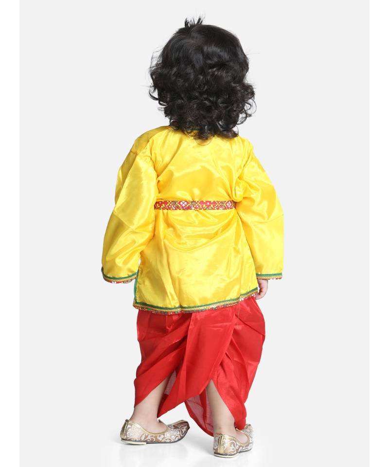 red Little Kanhaiya Suit Dress Set