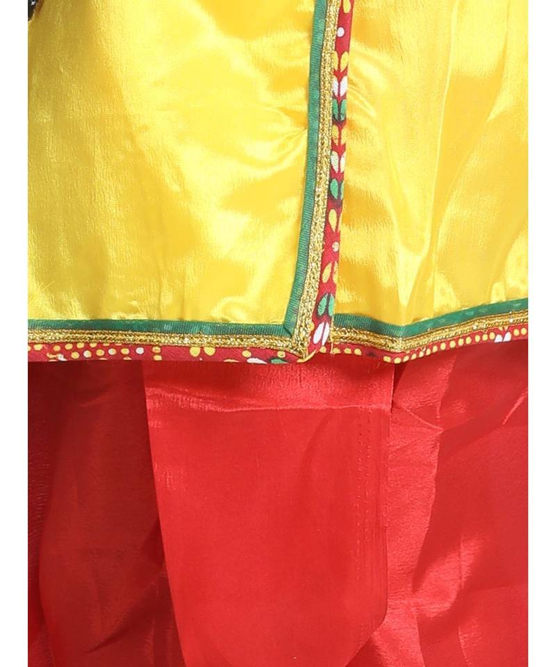 red Little Kanhaiya Suit Dress Set