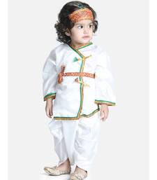 white  Little Kanhaiya Suit Dress Set