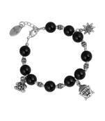 Bold Black Agate 7 inches Gemstone Trendy Bracelet Jewelry for Women