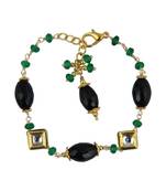Green and Jade Beads 7 inch Bracelet for Women