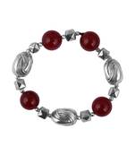 Red Quartz Beads 7.5 inch Bracelet for Women