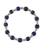 Lapis Lazuli and Amethyst Brazilian Beads Bracelet