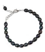 Pearlz Ocean 7.5 Inch Dyed Black Fresh Water Pearl Bracelet
