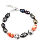 Pearlz Ocean Viva Chizzle Fresh Water Pearl & Mosaic 7.5 Inches Bracelet