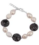 Pearlz Ocean Lea Glam Mosaic Beads & Fresh Water Pearl 7.5 Inches Bracelet