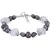 Pearlz Ocean Dragonfly White Crystal & Dyed Black Freshwater Pearl 7.5 Inches Bracelet