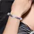 Pearlz Ocean Dragonfly White Crystal & Dyed Black Freshwater Pearl 7.5 Inches Bracelet