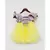 Pink Shimmer and Yellow Glitter Net Frock