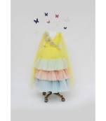 Multi Colour Net Layers Gown