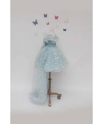 Peach Sequins High Low Dress 2