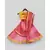 Yellow Sequins Choli with Coral Organza Lehenga and Dupatta