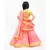 Yellow Sequins Choli with Coral Organza Lehenga and Dupatta