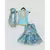 Blue Kurti with Kotta Print Fabric Sharara and Dupatta
