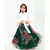Green Printed Organza Lehenga with Tie Knotted Top