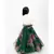 Green Printed Organza Lehenga with Tie Knotted Top