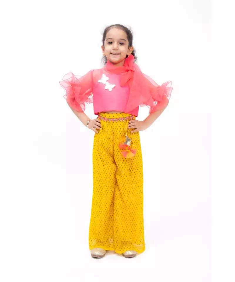 Hot Pink Top with Yellow Pants