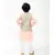 Green Print Jacket with Peach Kurta Set