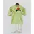 Green Kurta with Off White Dhoti Set