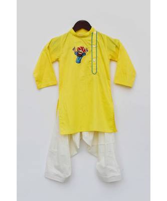 Yellow Kurta Dhoti Set 2