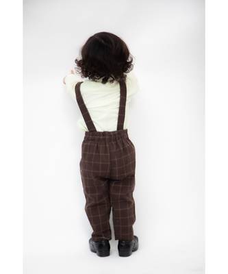 Lemon Yellow Shirt with Brown Checks Pant 4