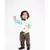 Acqua Shirt with Off White Waist Coat and Brown Checks Pant