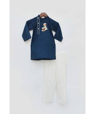 Blue Kurta Pant Set 1