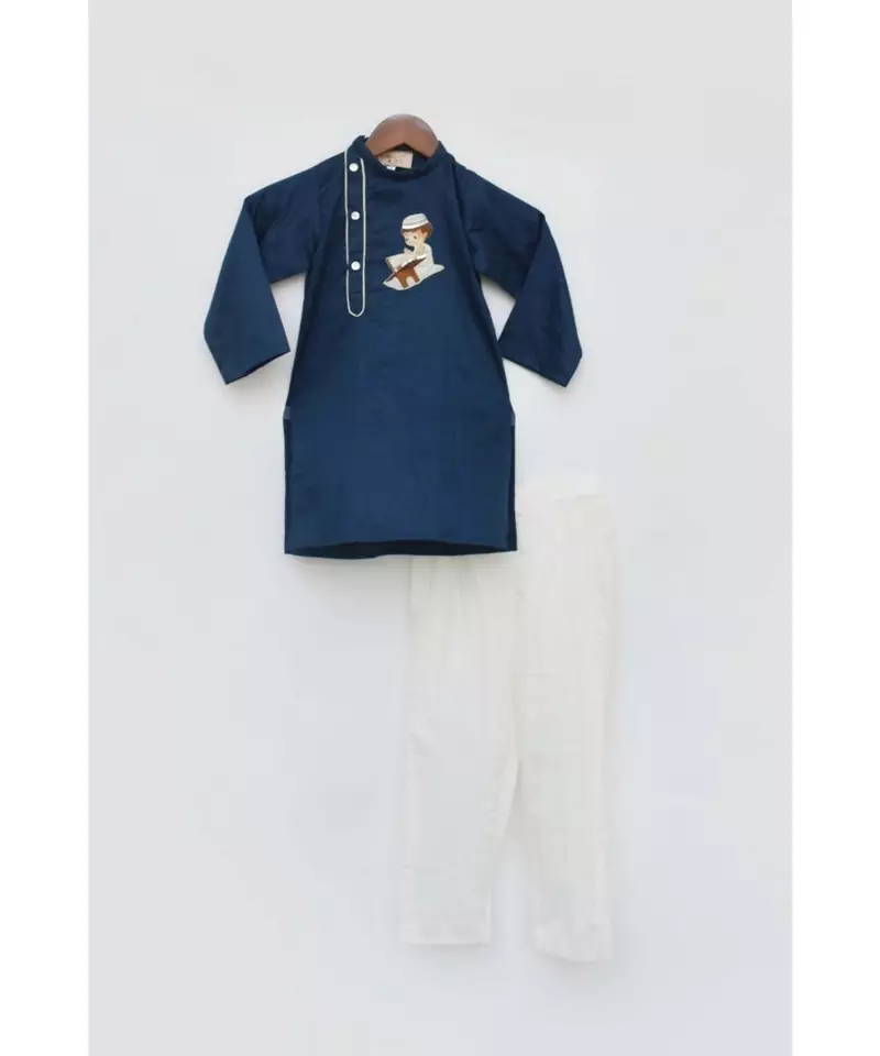 Teal Blue Kurta with Salwar