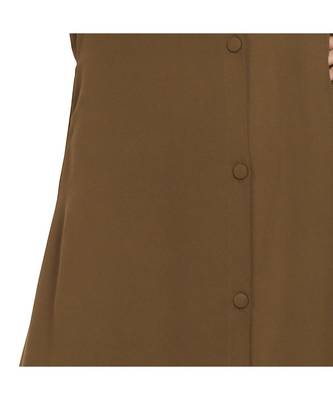 Front Open Abaya In Poly Moss Fabric 5