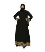 Black Emirati Style Abaya With Matching Hijab