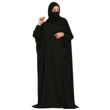 Basic Kaftan In Poly Moss Fabric 1