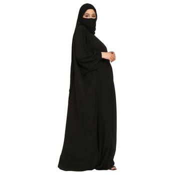 Basic Kaftan In Poly Moss Fabric 6