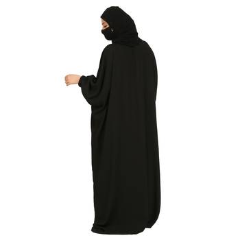 Basic Kaftan In Poly Moss Fabric 7