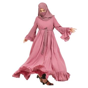 Designer Gown In Abaya Fit With Frills and Pleats. 2