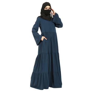 Layered Abaya With Frills 4