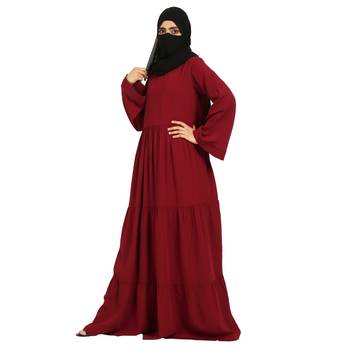 Layered Abaya With Frills 4