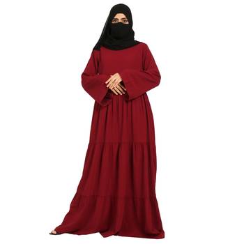 Layered Abaya With Frills 5