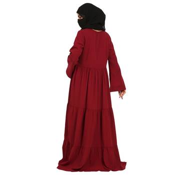 Layered Abaya With Frills 7