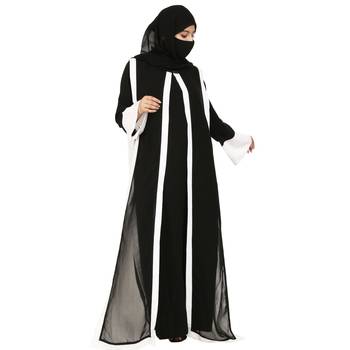 Dual Layer Gown In Abaya Fit 6