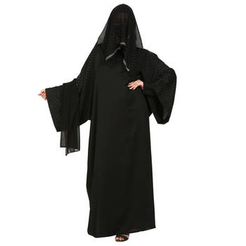 Modest Kaftan With Stonework and Matching Hijab 3