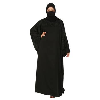 Modest Kaftan With Stonework and Matching Hijab 7