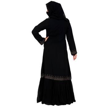 Modest Dress Gown With Stomework And Matching Hijab. 7