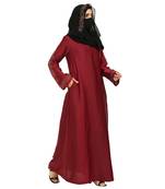 Modest Dress Gown With Stomework And Matching Hijab.
