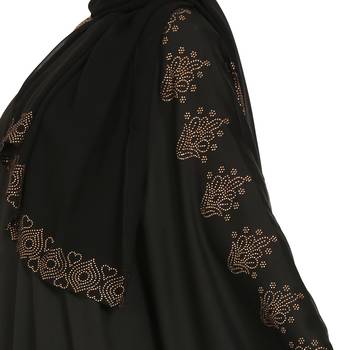 Modest Kaftan With Stonework and Matching Hijab 2