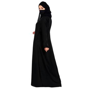 Modest Dress Gown With Stomework And Matching Hijab. 7